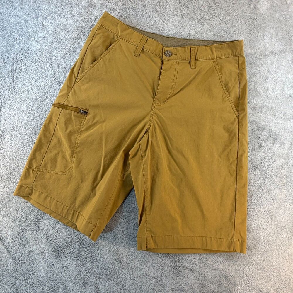 Eddie Bauer Mens 32 Outdoor Hiking Shorts Nylon Spandex Brown
